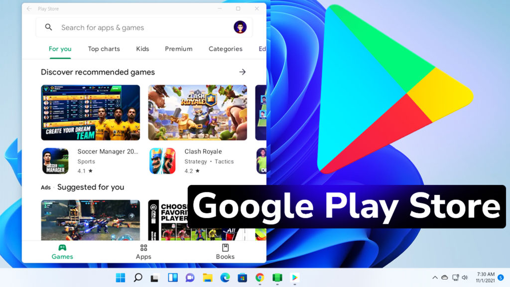 Developer runs Google Play Store on Windows 11