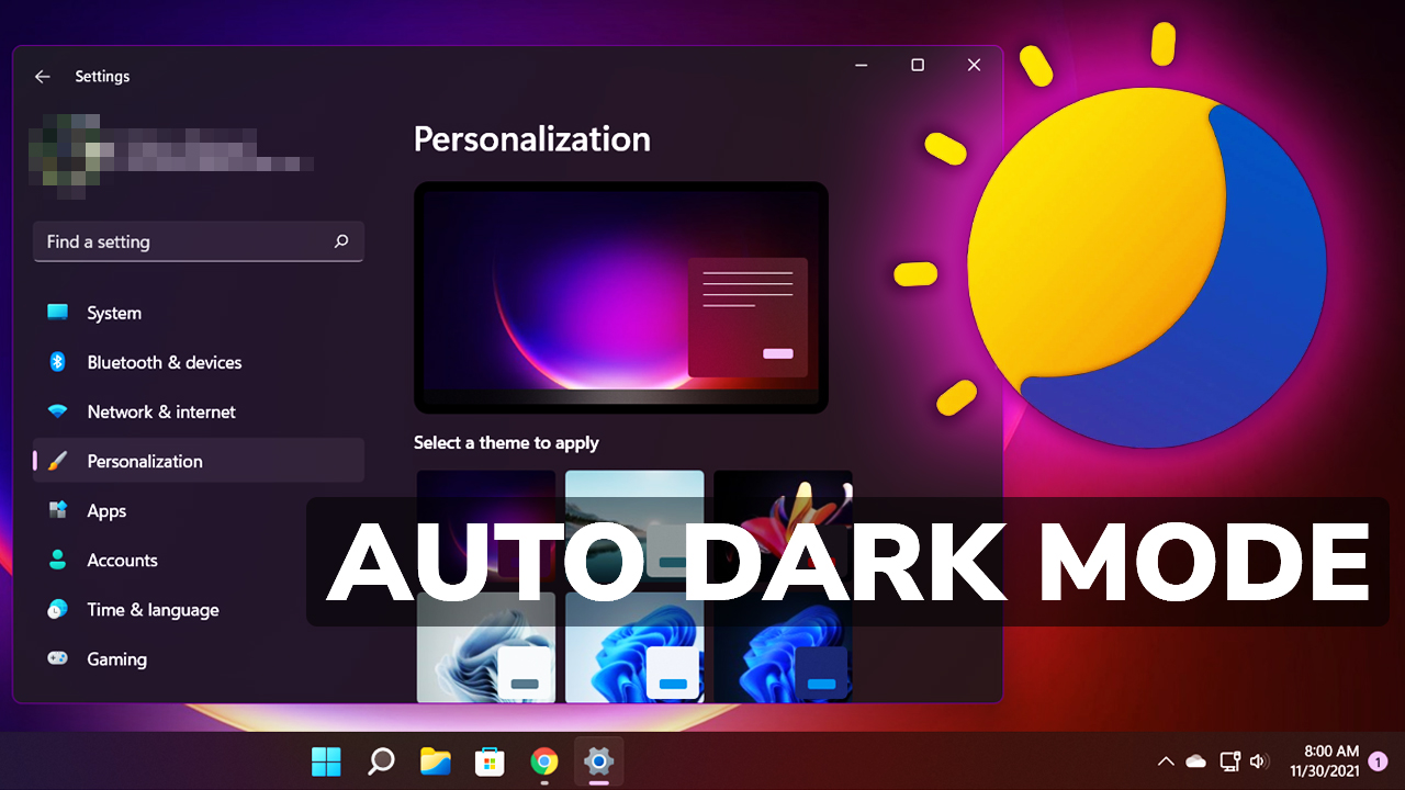 How to Enable Auto Dark Mode in Windows 11 (Auto Theme Switch) Tech Based