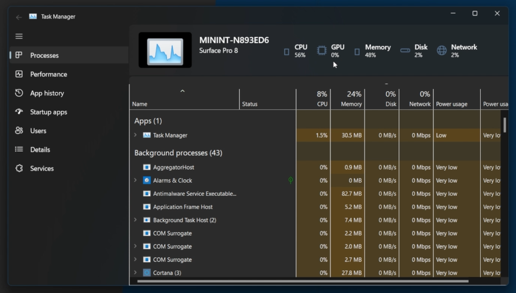 task manager on windows 11