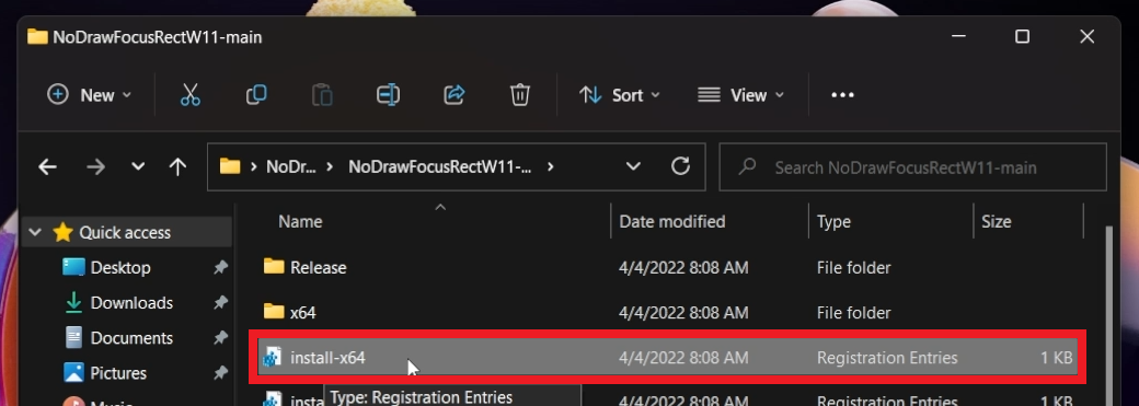 How to Remove the Dotted Focus Box around Files in Windows 11 - Tech Based