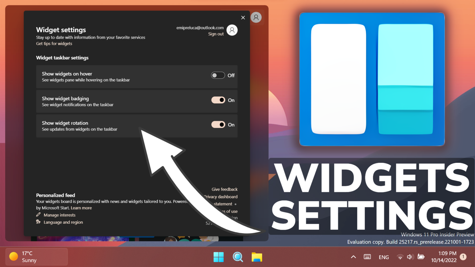 How to Enable the New Widgets Settings in Windows 11 25217 - Tech Based