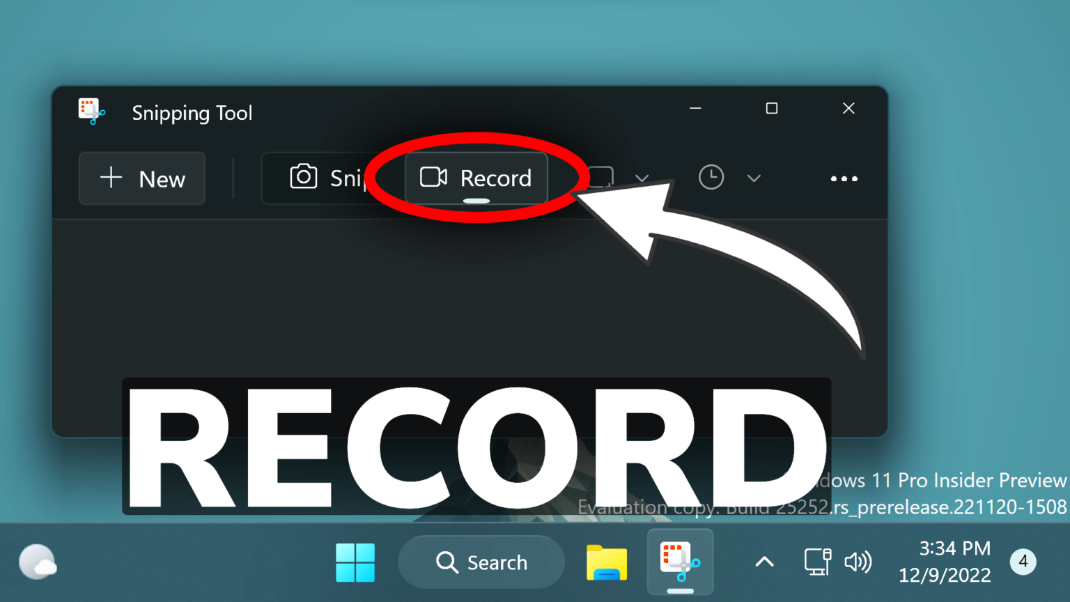 New Snipping Tool App with Screen Recording in Windows 11 - Tech Based