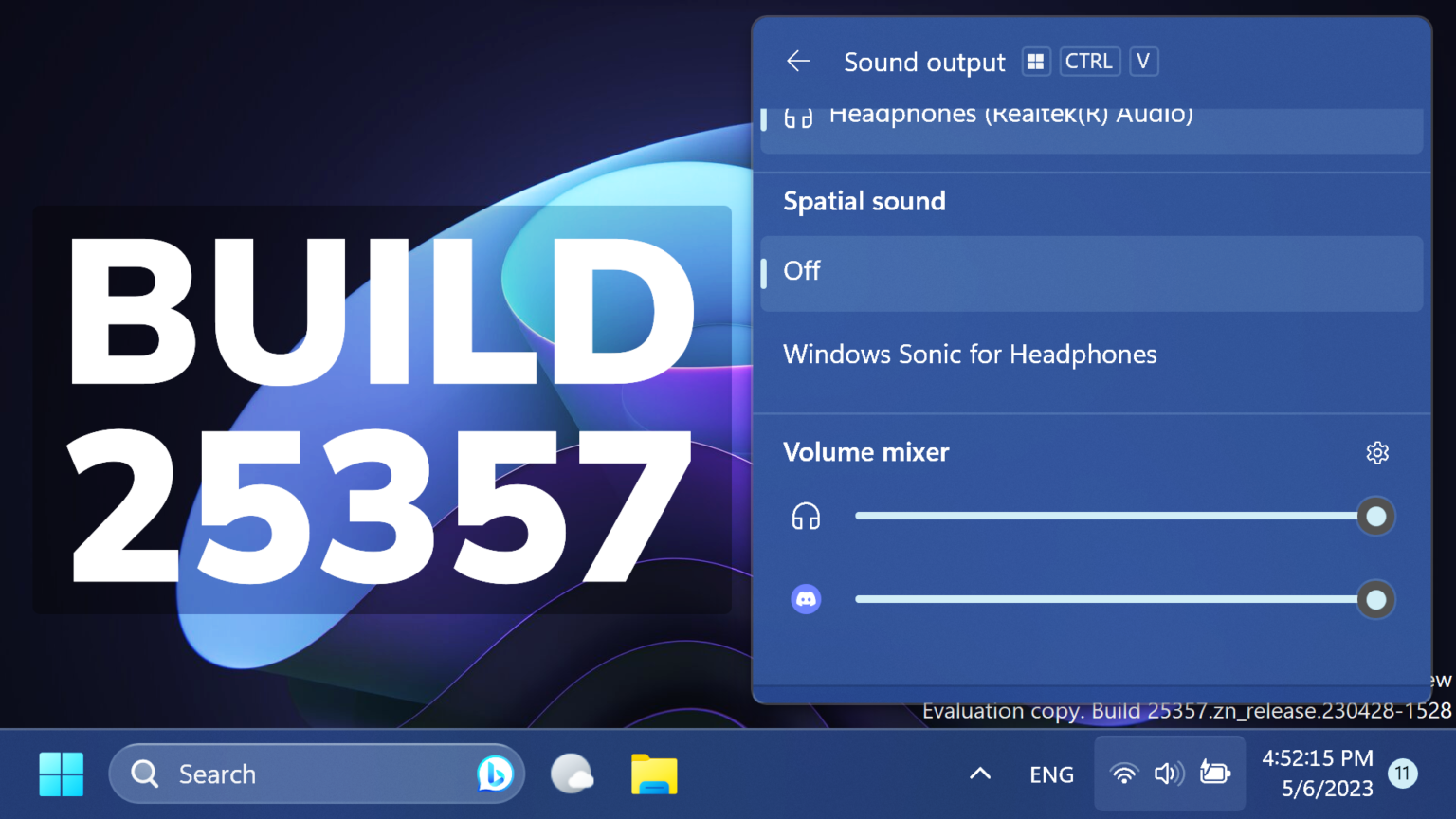 New Windows 11 Build 25357 New Volume Mixer is Released, New Facebook