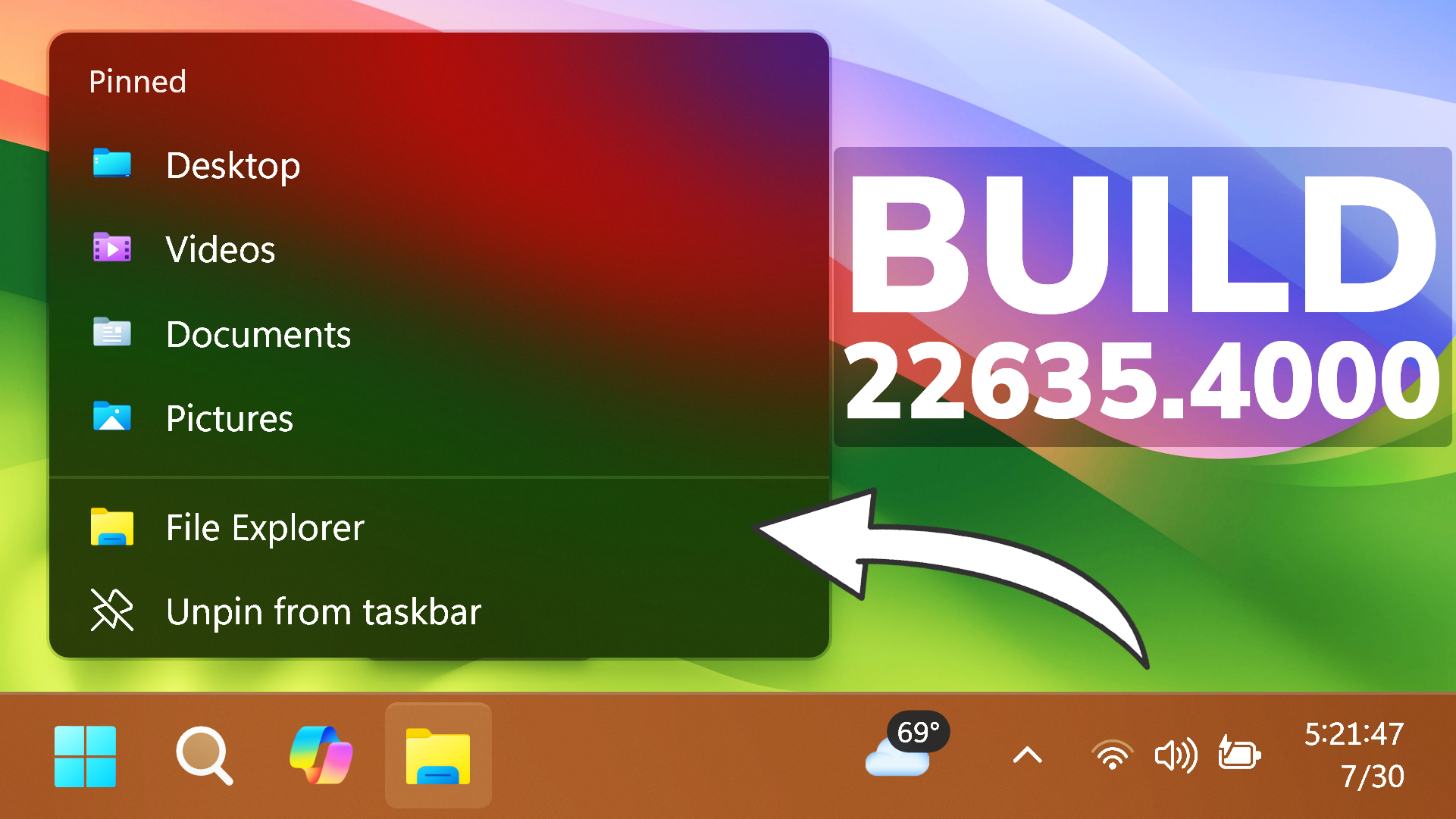 New Windows 11 Build 22635.4000 – New Taskbar Jump Lists, New Widgets ...