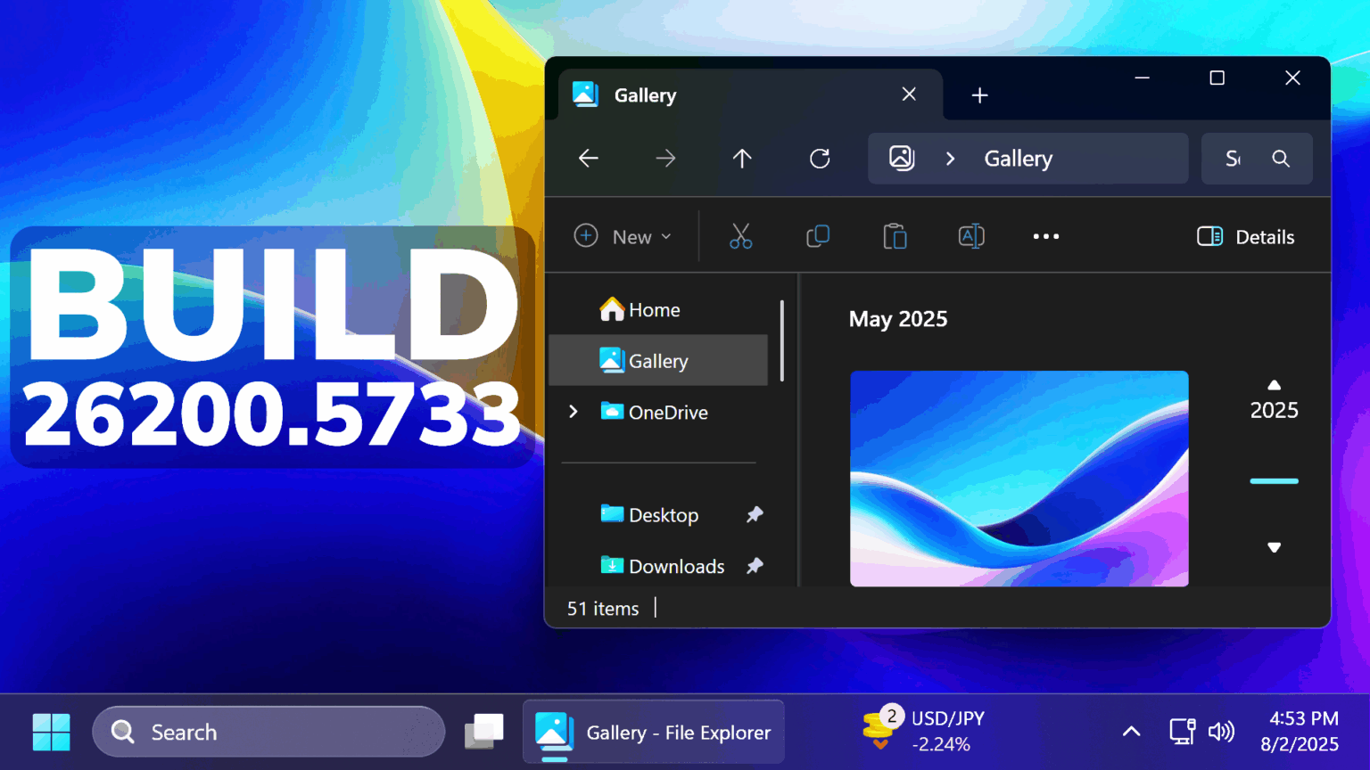 New Windows 11 25H2 Build 26200.5733 – New File Explorer Changes, New ...