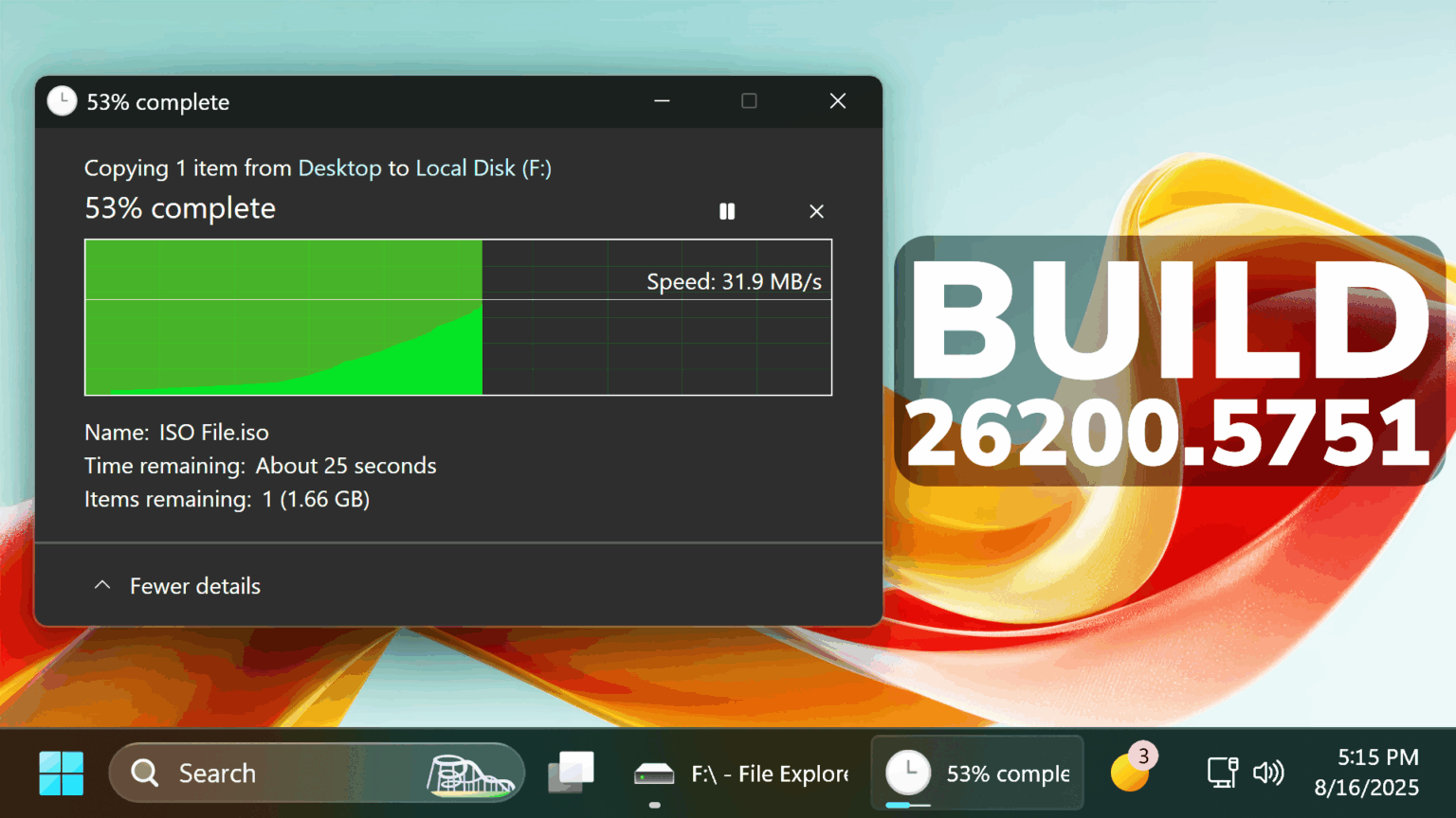 New Windows 11 25H2 Build 26200.5751 – New Dark Mode for Copy Dialogs ...