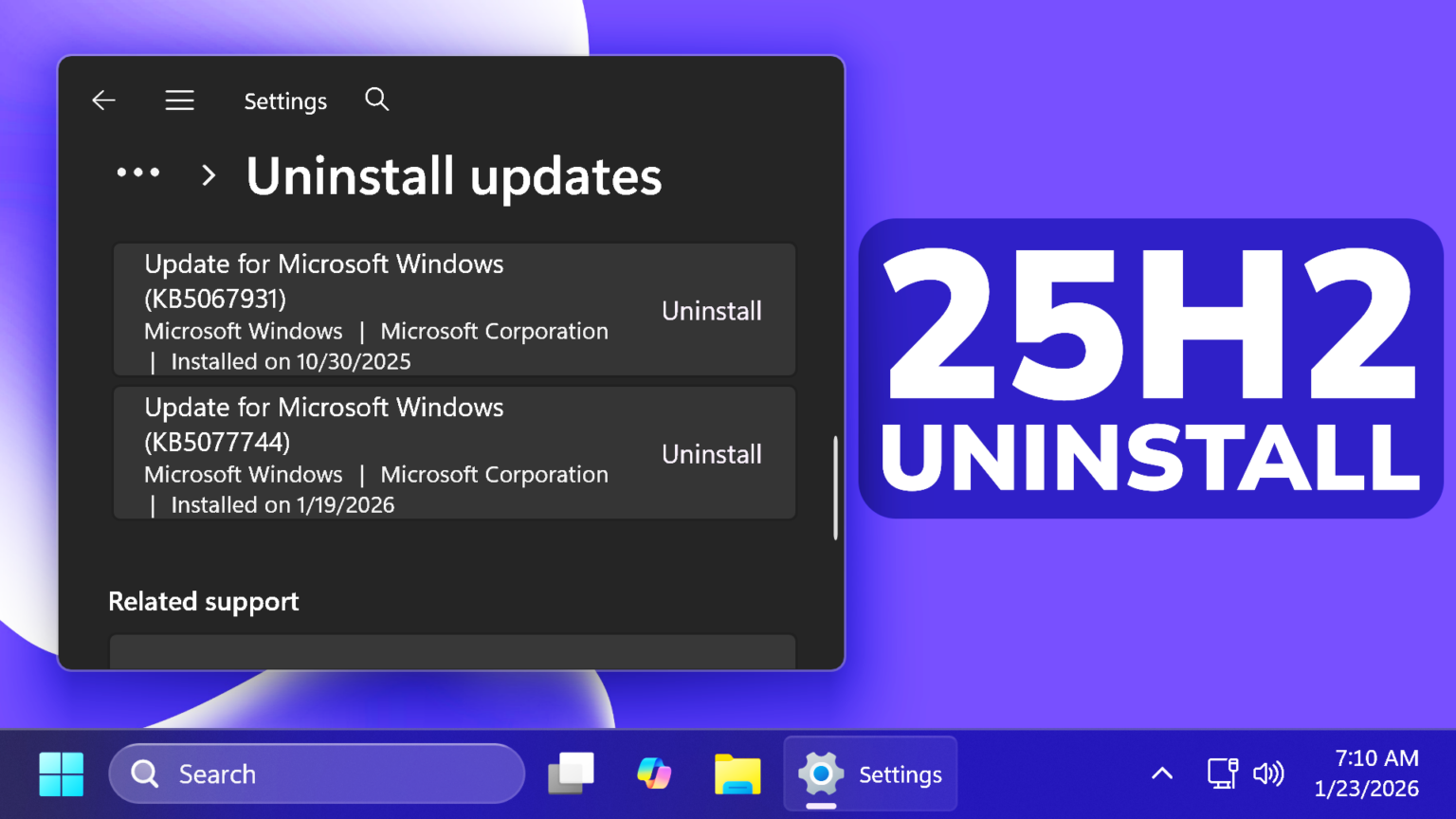 New Windows 11 25H2 Problem Forces Microsoft to Recommend Update ...