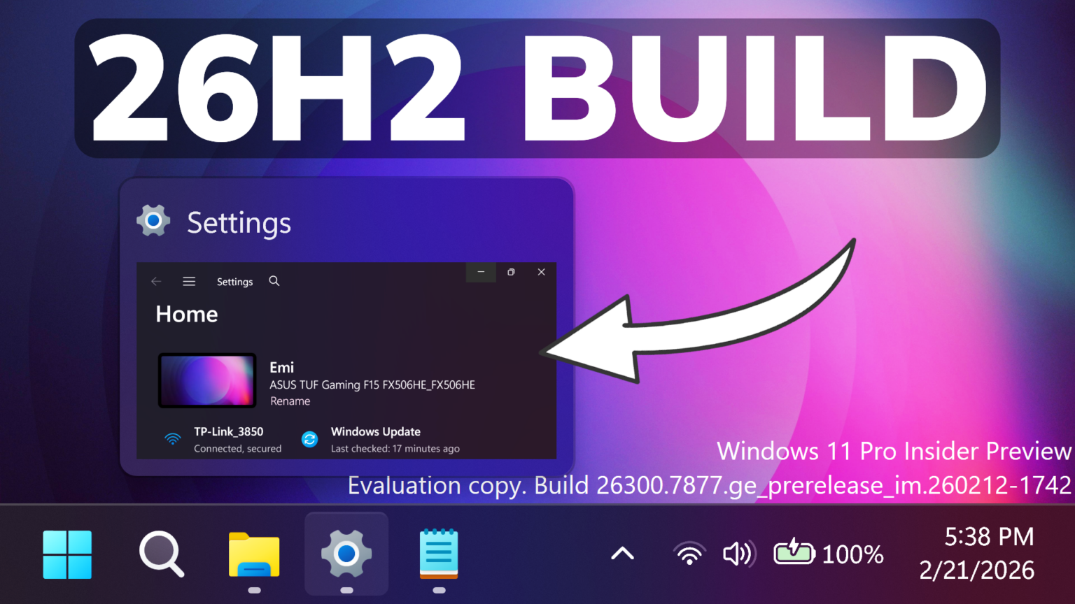New Windows 11 26H2 Build 26300.7877 – New Context Menu, New Taskbar ...