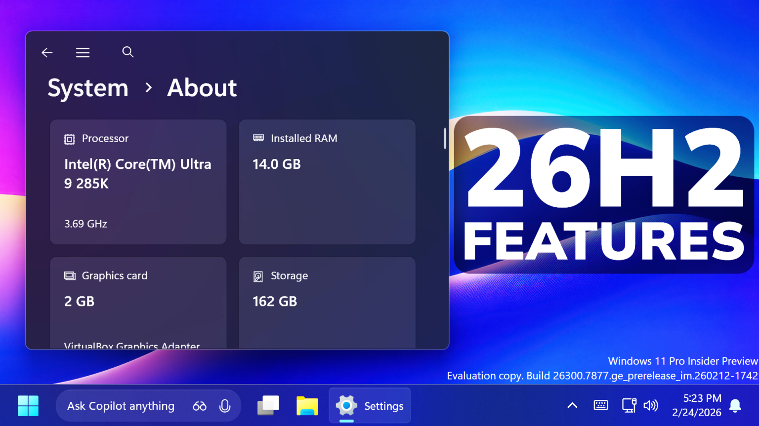 New Windows 11 26H2 Features – New Context Menu, Taskbar, Point-in-time ...