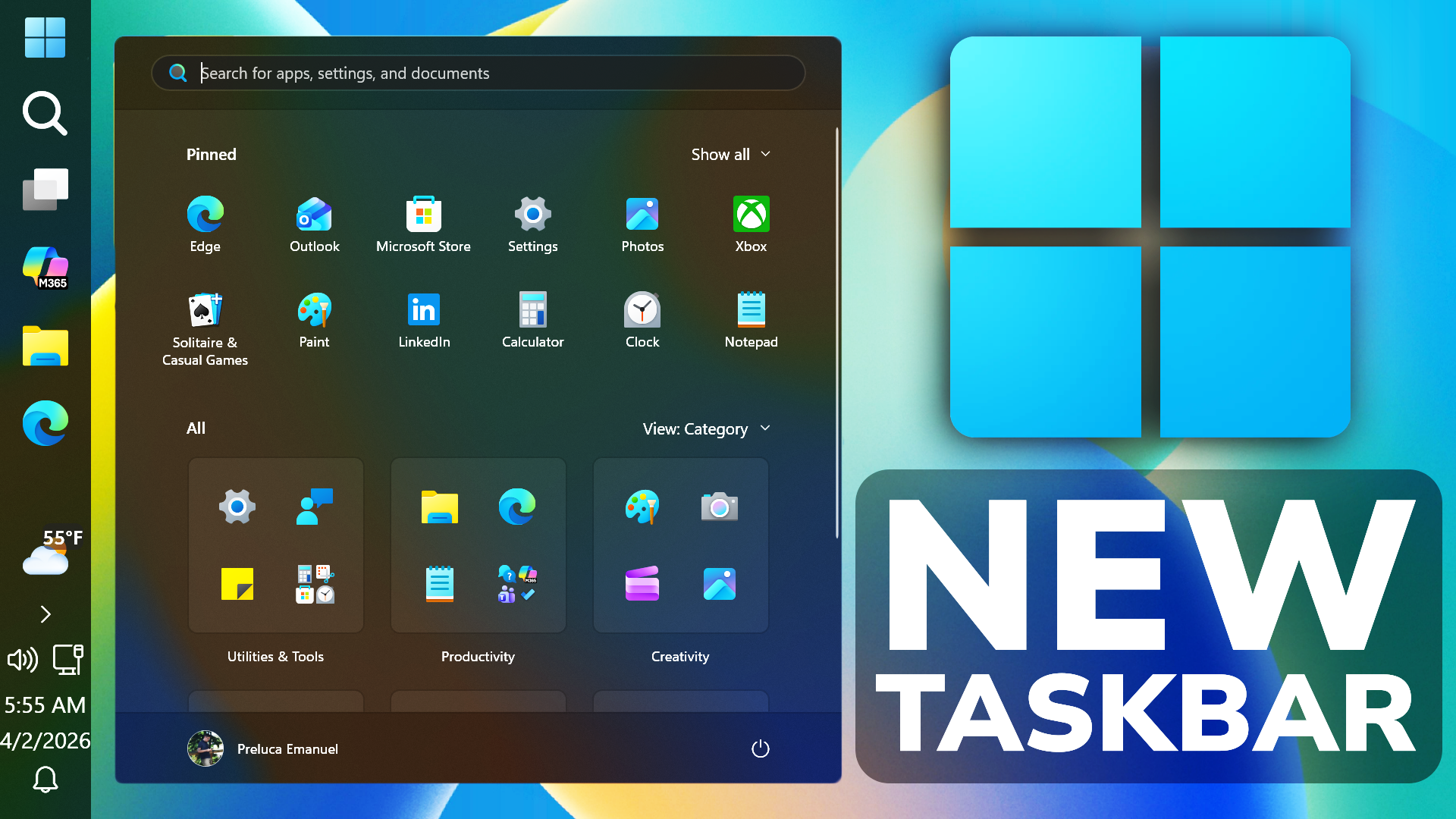 New Movable Taskbar in Windows 11 Preview (Leak) - Tech Based