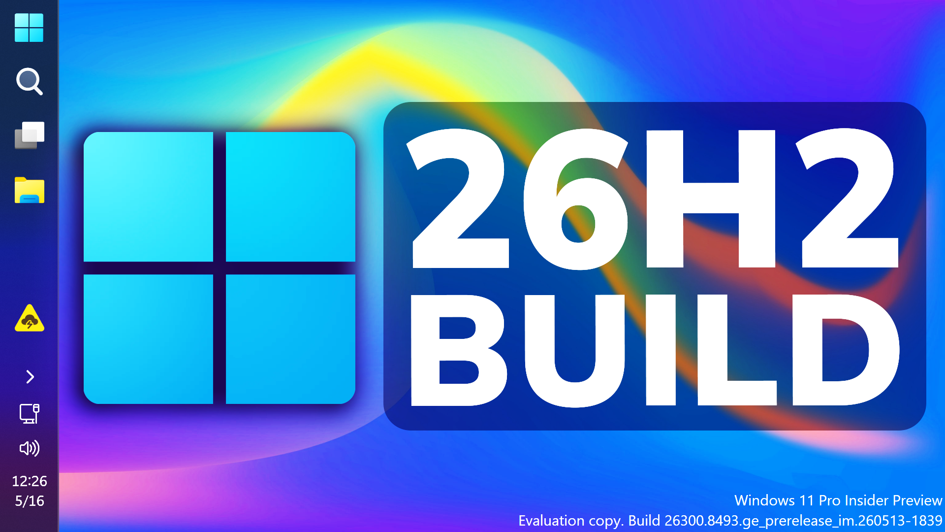 New Windows 11 26H2 Build 26300.8493 – New Movable and Small Taskbar ...