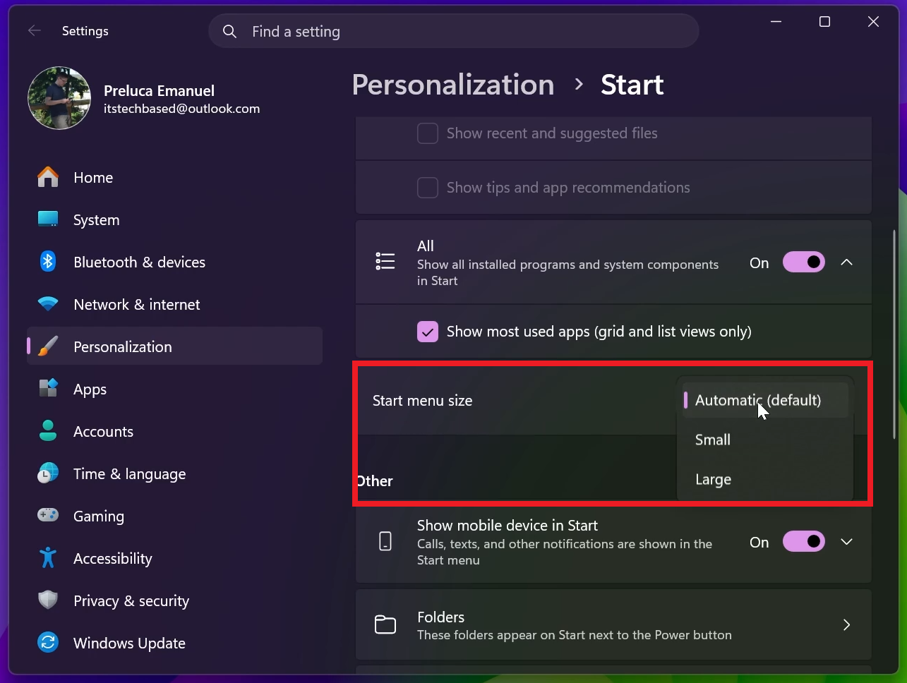 Enable Techpg New Start Menu in Windows 11 26H2 (How to Enable) - Tech Based