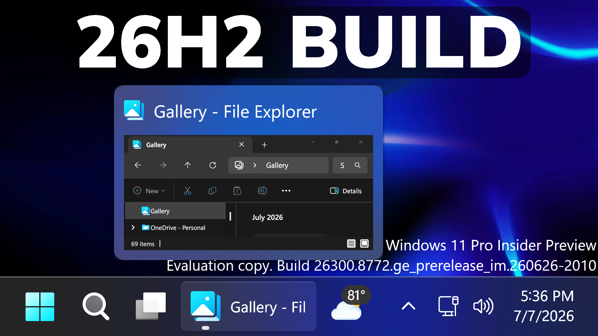 New Windows 11 26H2 Build 26300.8772 – New Search Box Design, New ...