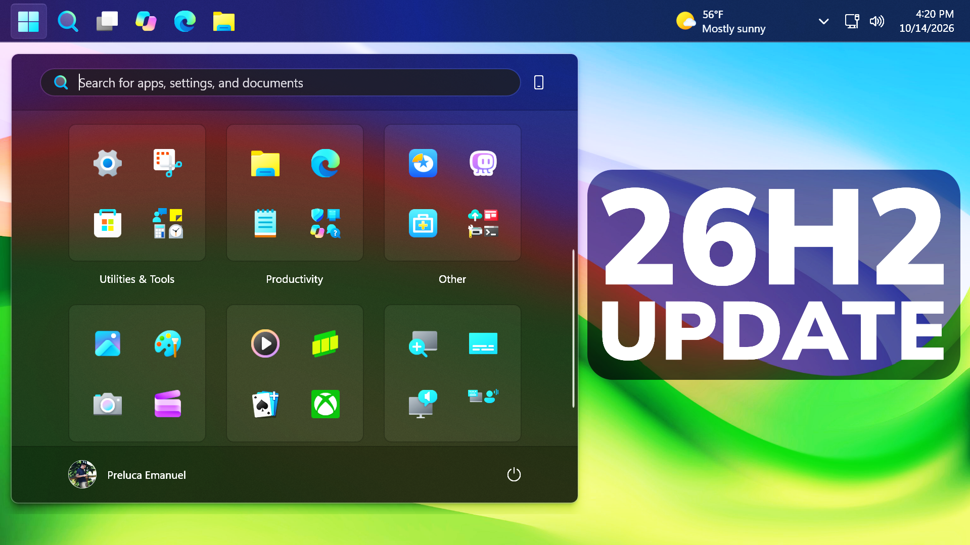 New Windows 11 26H2 October 2026 Update – New Features in the Main ...